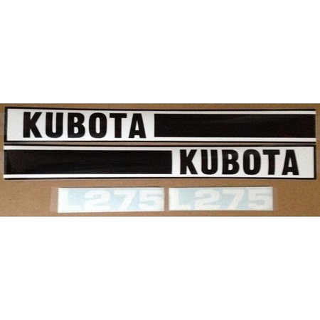 Hood Decal Set Fits Kubota Compact Tractor L275 -  AFTERMARKET, KL275